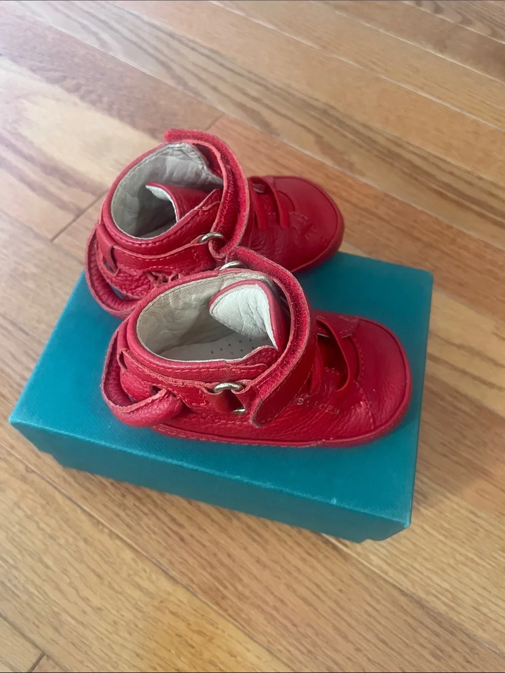 Buscemi Red Leather Baby Walker Shoes